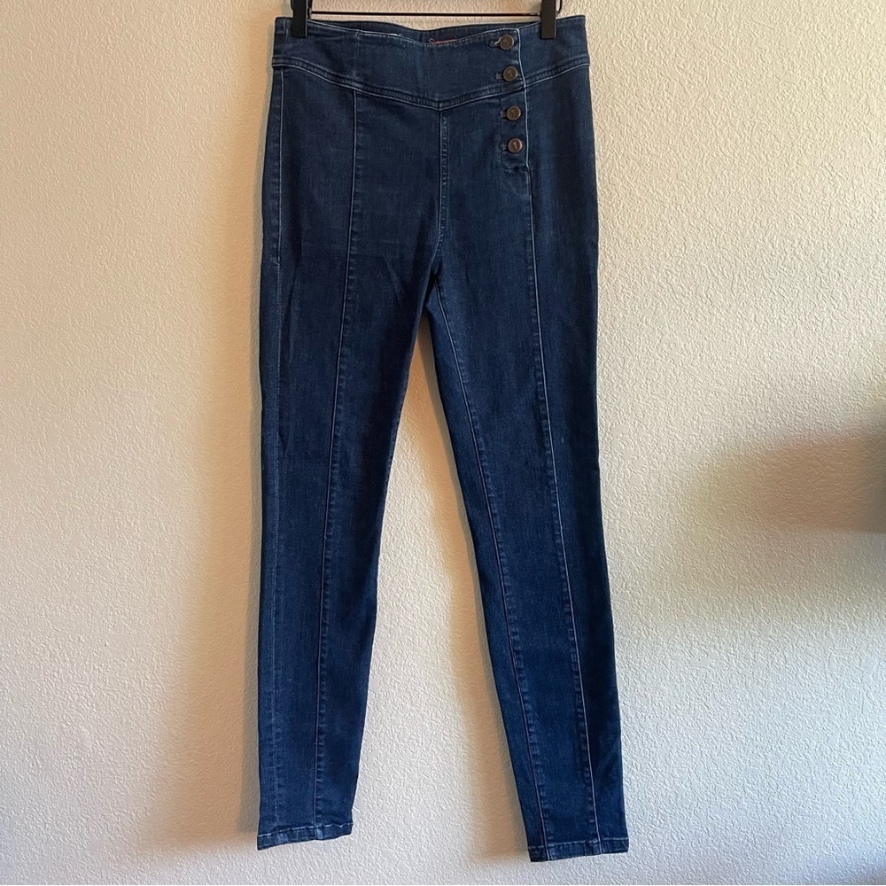 Anthropologie Pilcro and the Letterpress Skinny Button Fly Jean Womens Size 28 - Picture 2 of 13